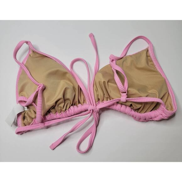 Old Navy Pink Ribbed Swimsuit Top XL - Picture 2 of 6